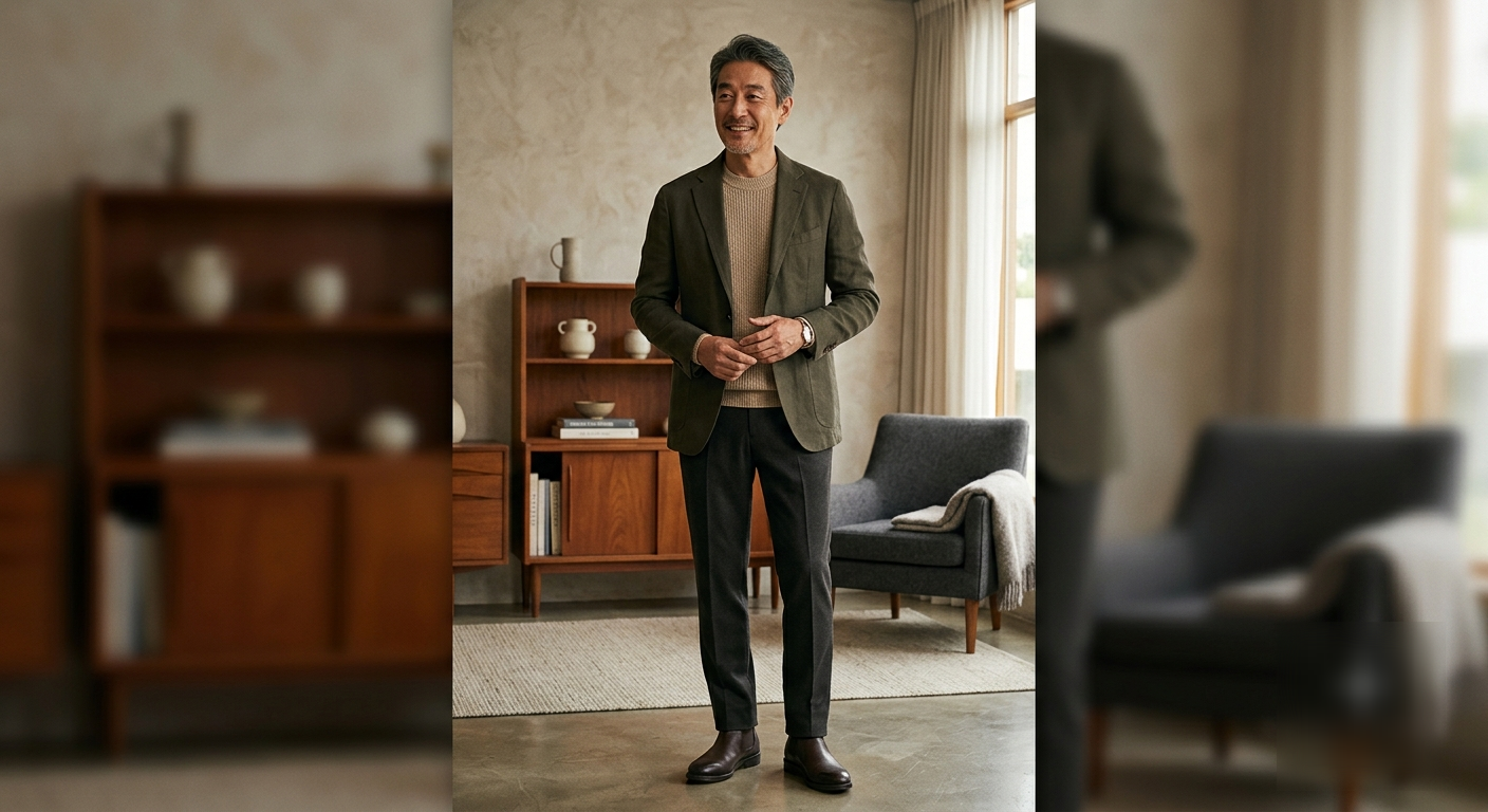 시니어 남성 이미지메이킹 에이지리스 패션 스타일링 예시